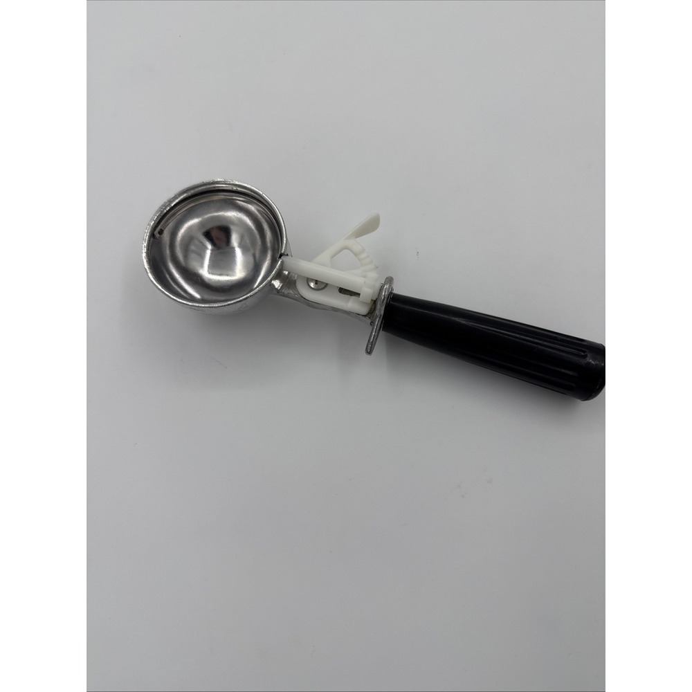 Vintage Metal Ice Cream‎ Scoop W Release Lever & Plastic Handle Retro Kitchen